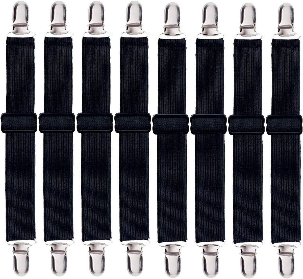 8-Pack Sheet Straps - Adjustable Bed Clips_voghion.com