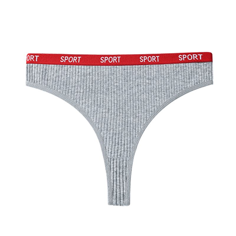 Women's Intimates Low Waist Sexy Ribbed Underwear Pure Cotton English Waistband Women's Underwear Sports Seamless Underwear_voghion.com