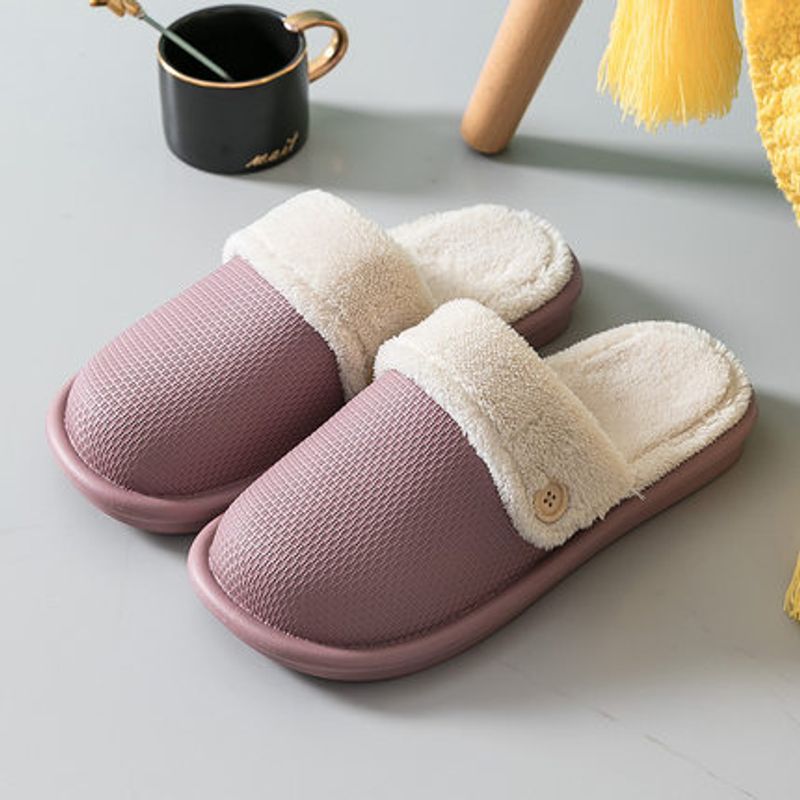 Removable And Washable Cotton Slippers For Women In Winter For Home Use, Indoor Use, Removable Liner, Machine Washable, Waterproof, Furry_voghion.com
