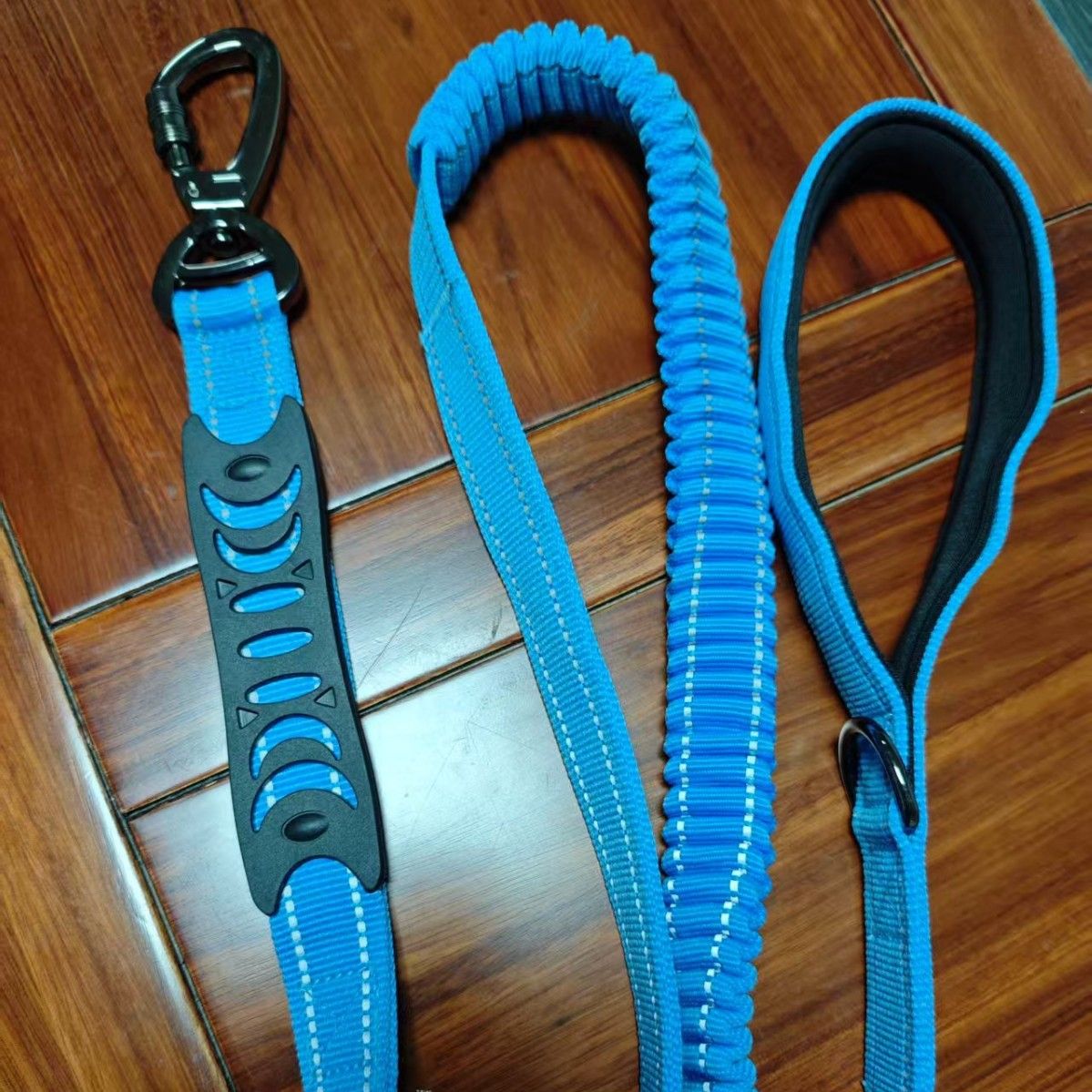 Zestaw smyczy odblaskowej z nylonu, nie obciążającej dłoni, do spacerów z psem_voghion.com