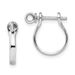 De-Ani Sterling Silver Rhodium-plated Polished 3D Shackle Link Screw Earrings_voghion.com