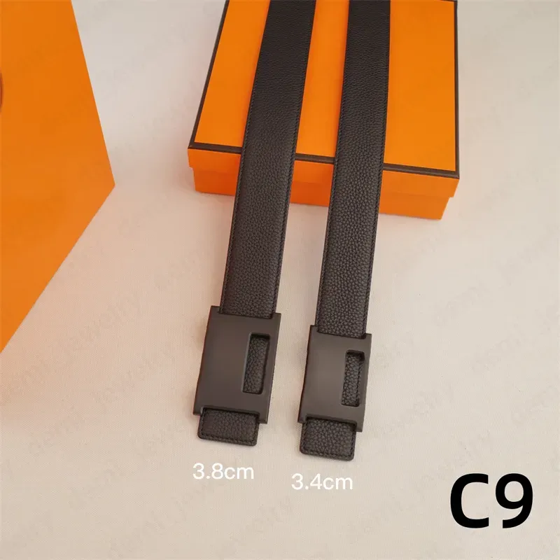 Reversible Designer Belt Genuine Leather Belts For Men Women Width 2.4CM 3.4CM 3.8CM Letter Smooth Buckle Fashion_voghion.com