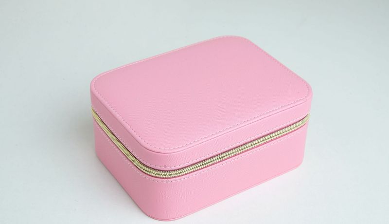 Portable Double-Layer Jewelry Box - Compact Organizer For Necklaces, Earrings & Rings (Minimalist Design, Travel-Friendly)​_voghion.com