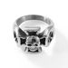 Anello gotico in acciaio inossidabile per uomo - Anello in titanio con teschio e croce, accessorio di moda unisex, punk e hipster_voghion.com