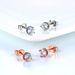 Boucles d'oreilles unisexes simples en cuivre incrusté de zircon plaqué or rose_voghion.com