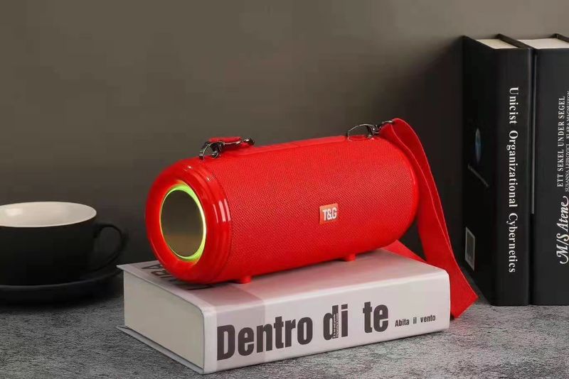 TG537 Wireless Outdoor Portable Strap Waterproof Color Light FM Bass Cannon TWS Card Insertion Bluetooth Speaker_voghion.com