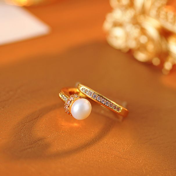 Natural Pearl Ring For Women, Light Luxury High-end Feel, 2025 New Simple Elegant Versatile Niche Design_voghion.com
