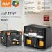 RAF EU Standard Cross-Border Tank Air Fryer Chamber Large Capacity Multi-Function Pot Dual Basket Smart Touch Screen_voghion.com