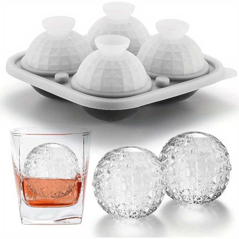 Molde de cubo de gelo, bandeja de cubo de gelo de silicone com funil, molde de chocolate multifuncional, molde para pudim, geleia, bandejas de gelo para coquetel de uísque no congelador_voghion.com