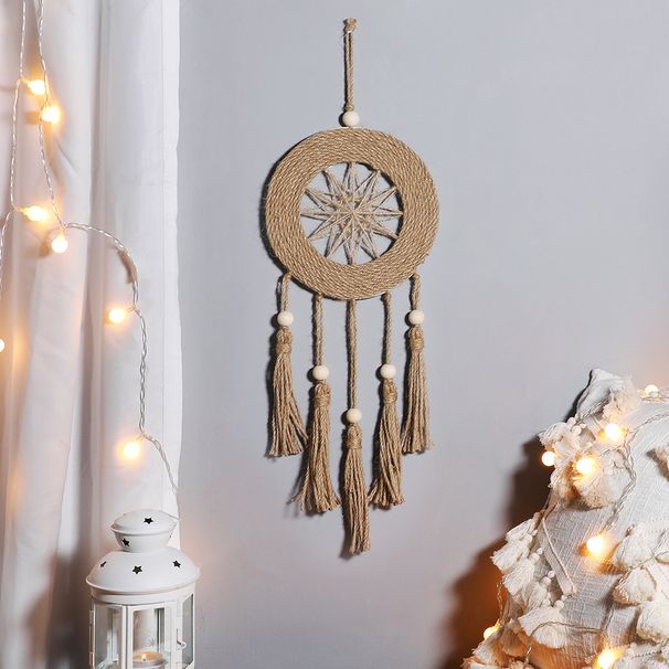 New Nordic style hand-woven tassel tapestry dream catcher room living room wall hangings home small ornaments_voghion.com