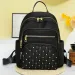 Diamond Check Embroidered Thread Riveted Backpack Womens Fashion Travel Bag Casual Allmatch 250514l_voghion.com