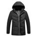 Men's Clothing Men's Thickened Fleece-Lined Hooded Parka Coat - Winter Warm Long Jacket With Multiple Pockets (Black, Navy Blue)_voghion.com