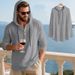 Men's Linen-Blend Hooded Shirt – Lightweight & Breathable Long Sleeve Beach Shirt (Black/Grey/Army Green, Loose Fit, Machine Washable)_voghion.com