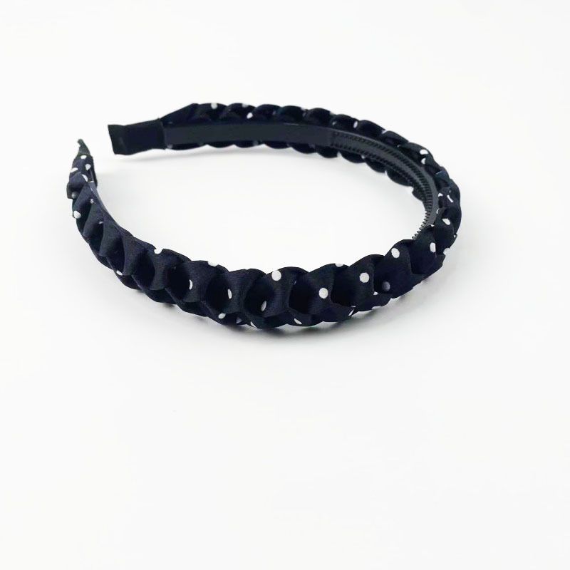 Hot Style Premium Polka Dot Braided Non-Slip Headband, Hand-Woven Trendy Braid Hair Hoop, Versatile Hair Accessory_voghion.com