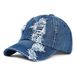 Men's Spring Summer Fashion Distressed Baseball Denim Duckbill Cap Women's Outdoor Protection Sun Hat_voghion.com