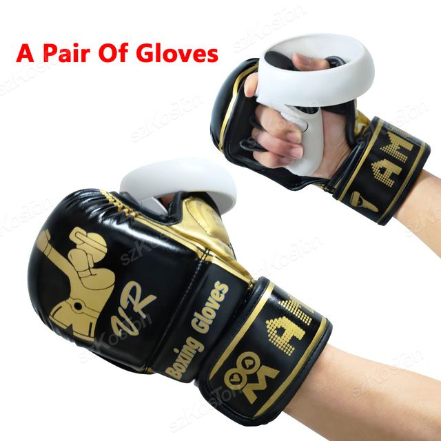 Boxing Gloves for Oculus Quest 2 VR Touch Controller VR Boxing Games Playing Thrill of The Fight for Oculus Quest 2 Accessories_voghion.com
