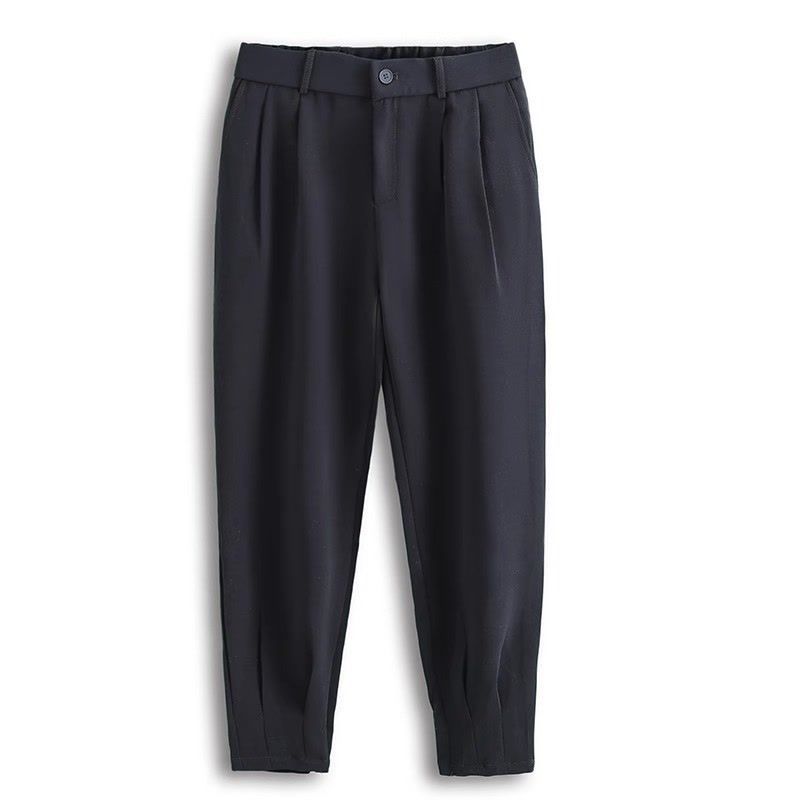 Men's Clothing Ice Silk Drape Trousers Zipper Cuffs Harem Pants Loose Large Size Thin Suit Trousers_voghion.com