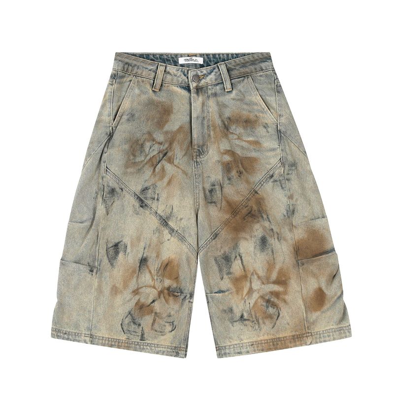 Pantaloni in denim larghi e lavati Eon Modish 25, stile retrò americano, stile street fashion estivo_voghion.com