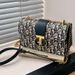 Advanced Texture Women's 2025 New French Printed Chain Diagonal Cross Versatile Shoulder Small Square Bag_voghion.com