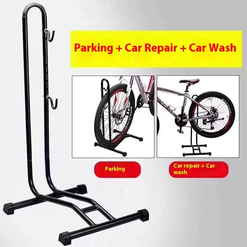 Soporte de reparación de bicicletas con pantalla en forma de L para estacionamiento enchufable, soporte vertical para bicicletas de montaña_voghion.com
