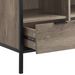 Rustic Oak and Black 1-Drawer TV Stand_voghion.com