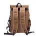 LazyZoom Wasserdichter Rucksack aus Ölwachs-Canvas für Damen und Herren, Reise-Laptoptasche, lässige Wandertasche aus echtem Leder für den Außenbereich_voghion.com
