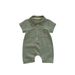 Mother & Kids Summer boy short-sleeved jumpsuit Korean version baby boy fashionable front button newborn girl clothes crawling clothes_voghion.com
