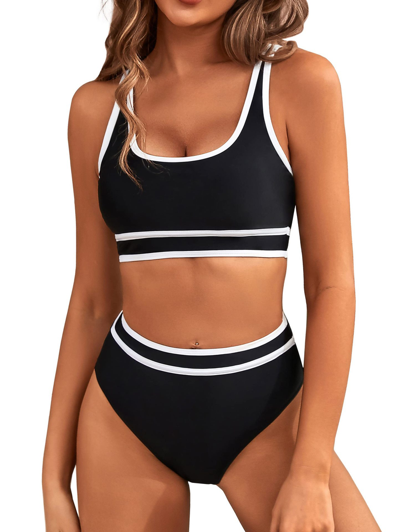 2025 neue Sexy Badeanzug Frauen Bikini Zwei-Stück Farbe Block Multi-Farbe Bademode_voghion.com