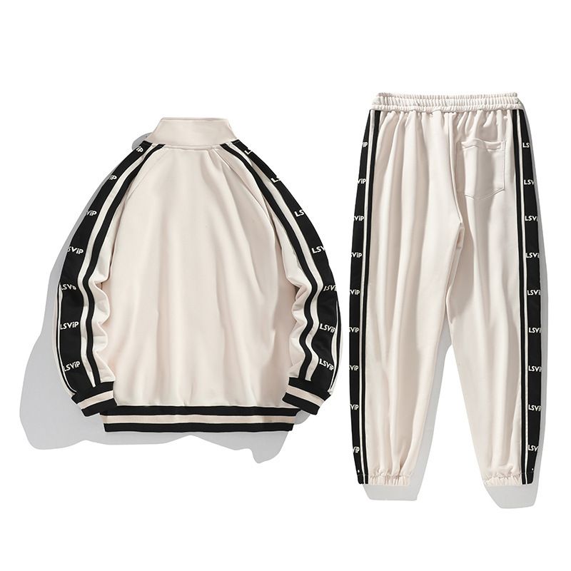 Men's Clothing High End Spring And Autumn Sports Suits Leisure Morning Jogging Fitness Sports Stand Up Collar Cardigan Two Piece Suit_voghion.com
