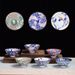 Blue And White Porcelain Douli Ceramic Tea Set Home Use, Personal For Guests, 9 Pieces, Tasting With Foldable Cup Stand_voghion.com