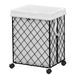 Metal With Frame La Washable And Bedrooms For Hamper Wheels Basket Laundry Bathrooms Detachable Lining Rolling Suitable Laundry_voghion.com