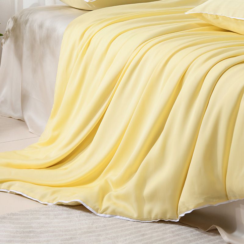 Kodutekstiil Summer Ice Silky Light Luxury High End Pure Color Cool voodipesu Lyocell Tencel ühekordne tekikate_voghion.com