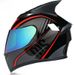 Electric motorcycle helmet Full helmet style Cool Summer Rider scooter with Bluetooth horns_voghion.com