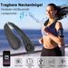 1pc Portable Fan With Bluetooth Speaker; Mini USB Fan Neckband Fan With Dual High Sound Quality Speakers; USB Rechargeable 3 Speed Neck Fan_voghion.com