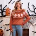 "Maglione oversize con teschio cibernetico di Halloween Y2K 2025, girocollo, in maglia, certificato OEKO-TEX® Classe II | Festival europeo_voghion.com
