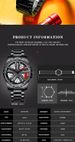 360 ° Rotating Watch For Men Steel Hollow Out Rotating Car Wheel Hub Modification Trendy Male Fashion Quartz Clock Watches_voghion.com