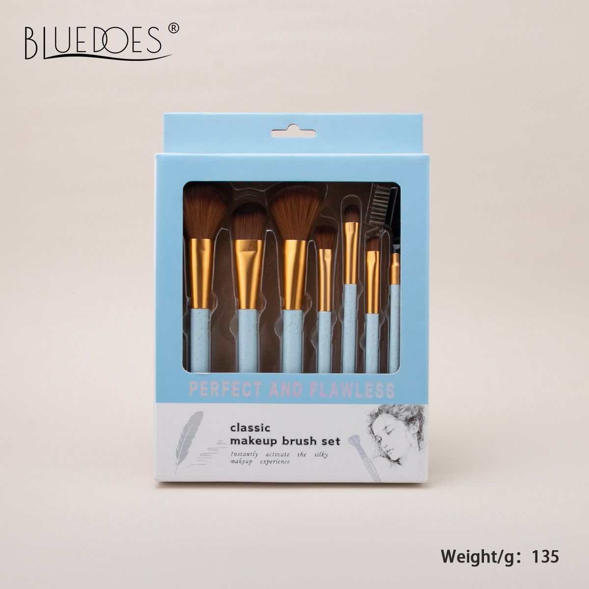 Sada štětců na make-up Sada štětců v krabičce Sada štětců na pudr s měkkými štětinami a štětcem na oční stíny Kosmetické nástroje_voghion.com