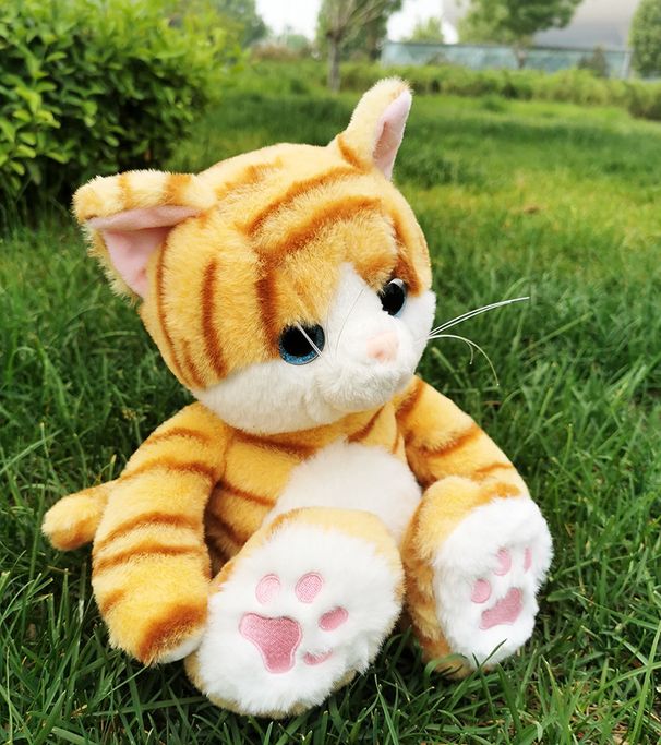 Creative Small Cat plush toy cute long velvet doll simulation big eye cat doll children doll wholesale_voghion.com