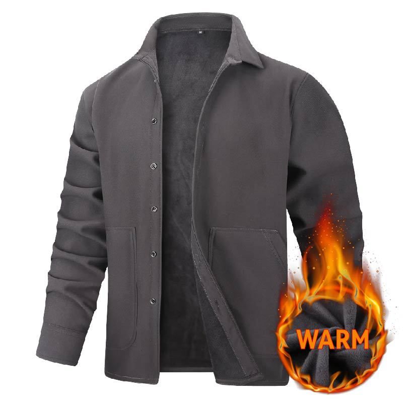 Camicia termica da uomo – Camicia in poliestere antipiega con design multitasche_voghion.com