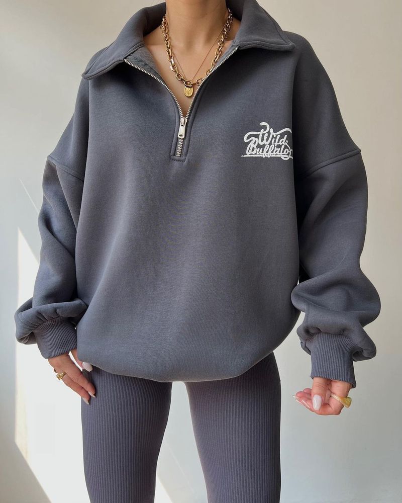 Women's Clothing new velvet printed long sleeved pullover sweatshirt autumn and winter versatile velvet sweater_voghion.com