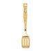 14K W/ Black Enamel 3-D Spatula Charm_voghion.com
