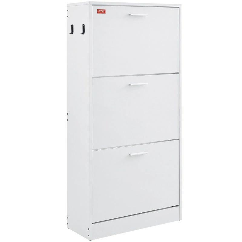 Organizer Free Hooks Side He Shoe With Standing 3 For Drawers Flip Storage Shoe Cabinet For With Cabinet Shoe Storage Entryway_voghion.com