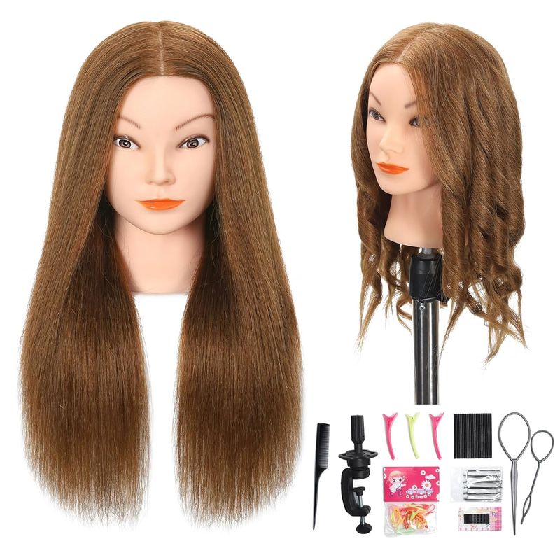 Opini 80% rovné 66,04cm -71,12cm panenka a vlasy krása modelka hlava pravé lidské vlasy, vhodné pro kadeřníky (# 27_voghion.com