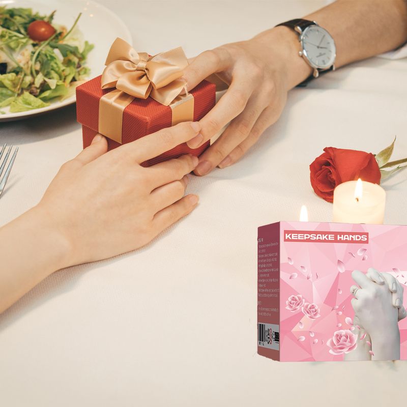 Home Furniture Couple hand model plaster powder Valentine's Day gift dedicated hand model_voghion.com