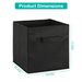 2 Sets Storage Bin Non-Woven Fabric Cube Organizer with Handle Foldable Cube Basket For Shelves Closet Living Room Bedroom Black_voghion.com