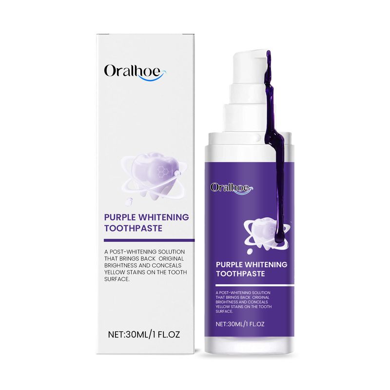 Purple toothpaste gently cleanses teeth, tartar, stains, mint, and provides fresh care for dental hygiene_voghion.com