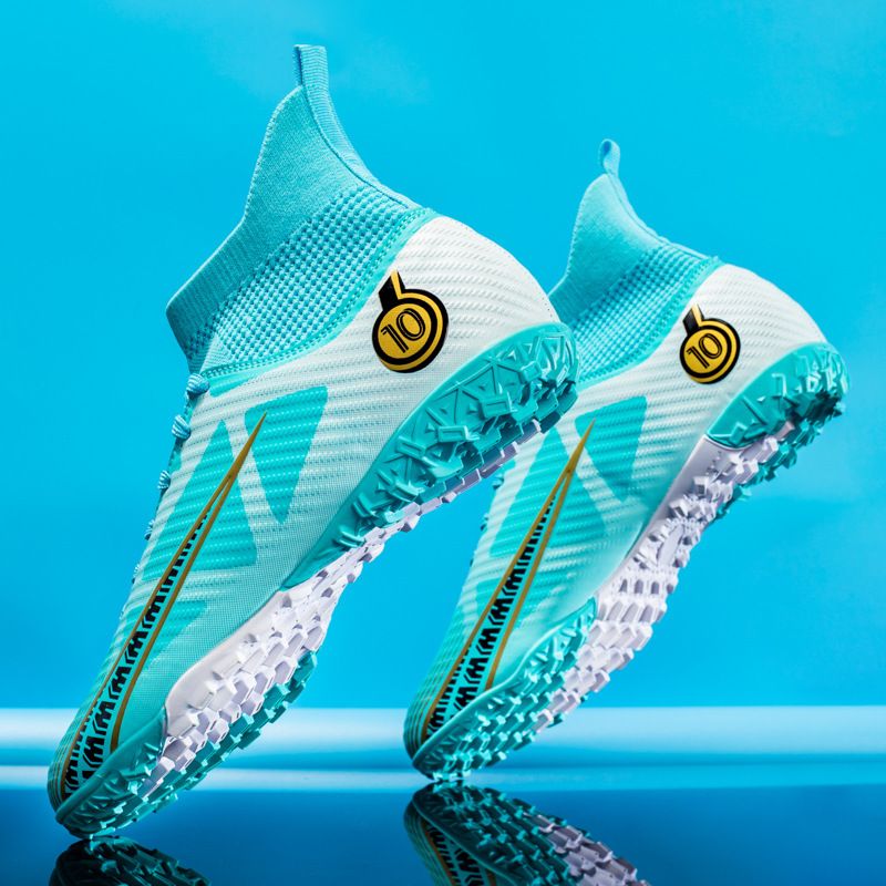 Vīriešu futbola apavi ar augstu augšdaļu AG Spike Lawn TF Smash Spike jauniešu studentu pieaugušo spēļu treniņu apavi_voghion.com