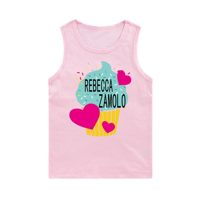 Printed large boys and girls sleeveless vest E832_voghion.com