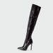 —Bottines à bout pointu et talon aiguille amincissant de marque Pingao, bottes tendance à fermeture éclair latérale longue_voghion.com