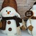 Festive Snowman Plush Doll - Christmas Table Decor, Holiday Home Decoration, Soft Cotton Stuffed Ornament For Shelf & Window Display"_voghion.com